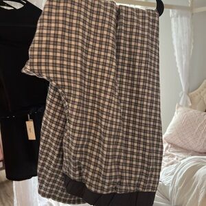 Hollister Black & White Plaid Sleep Top